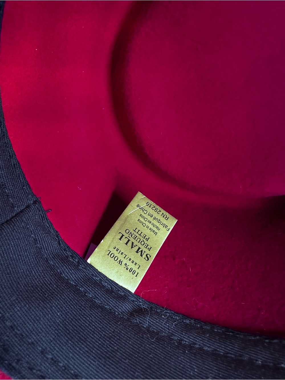 Red Wool Felt Cowboy Hat with Silver Tooled Band - Picture 6 of 7